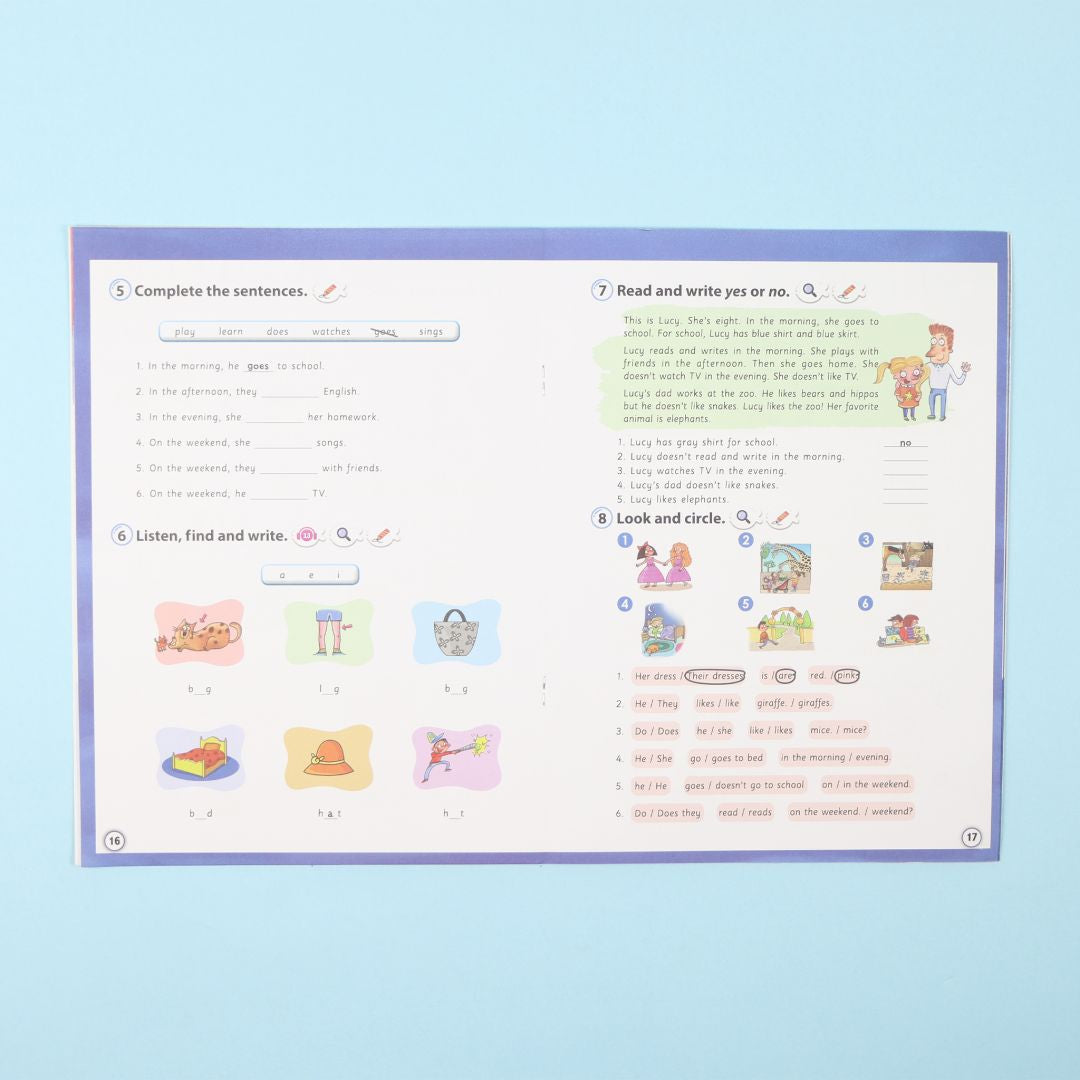 صفحات داخلية من English Journey Level 3 كتاب تمارين لتعليم اللغة الإنجليزية للأطفال